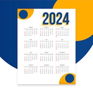 2024日历模板矢量下载