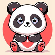 可爱熊猫插画矢量素材下载