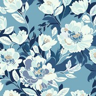 浅蓝色花卉背景矢量模板