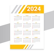 2024新年商务日历矢量素材