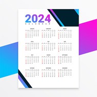 2024龙年日历矢量图片