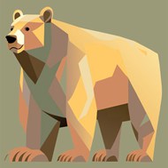 个性北极熊插画矢量图下载