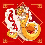 中国春节手绘插图矢量图片