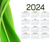 2024龙年台历模板矢量素材