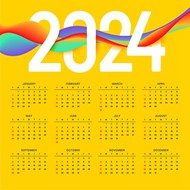 2024日历模板矢量图片