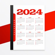 2024日历模板矢量素材