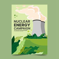 核电能源海报矢量模板