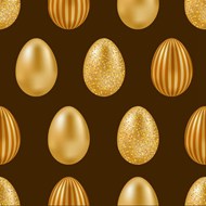 金色复活节彩蛋矢量图片