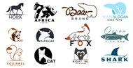 动物主题标志logo矢量图