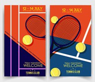 免费网球俱乐部海报矢量图下载