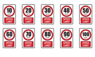 交通限速标志合集矢量图片