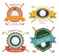 高尔夫球俱乐部标志矢量素材下载