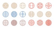 圆形中式古典图案矢量素材
