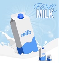 动态液体牛奶广告矢量图片