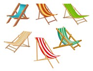 彩色沙滩椅合集矢量素材下载