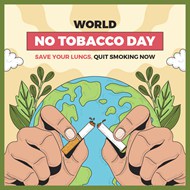 世界无烟日宣传插图矢量图片