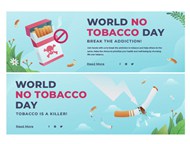 世界无烟日公益广告矢量下载