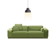时尚绿色沙发家具矢量图片