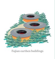 围龙屋建筑矢量图下载