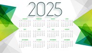 2025几何风格日历矢量图